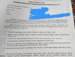 Surat SPPG Sleman Bekasi Keracunan MBG Minta Dirahasiakan